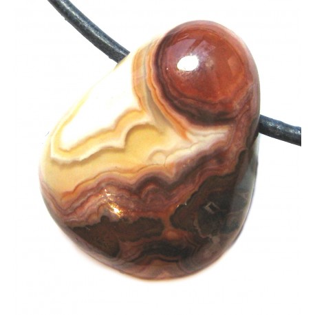 Tropfen gebohrt Achat Crazy Lace L