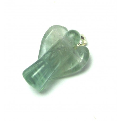 Engel-Anhänger Fluorit grün 2 cm 925er Silber