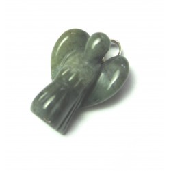 Engel-Anhänger Jaspis indisch 2 cm 925er Silber