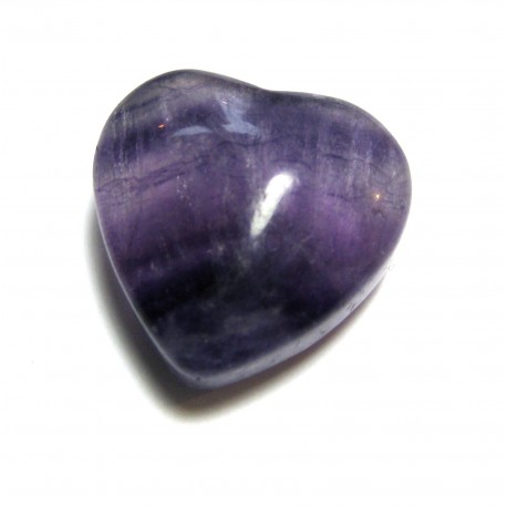 Herz Fluorit lila teils mit grün 20 mm