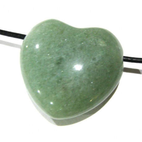 Herz gebohrt Grünquarz 30 mm