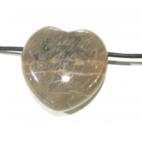 Herz gebohrt Mondstein 30 mm