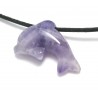 Delfin quergebohrt Amethyst 2,5 cm