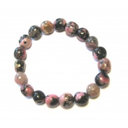 Nugget-Armband kleine Steine Rhodonit 10 - 12 mm