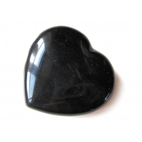 Herz Obsidian schwarz 20 mm