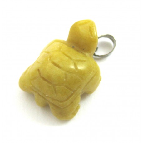 Schildkröte mit Metall-Öse Dolomit gelb