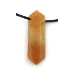 Doppelspitze 35 mm gebohrt Quarz orange