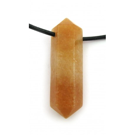 Doppelspitze 35 mm gebohrt Quarz orange