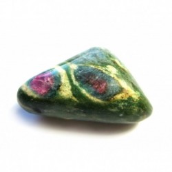 Trommelstein Fuchsit mit Rubin 100 g