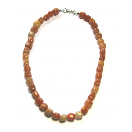 Nugget-Kette Quarz orange 45 cm