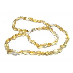 Nugget-Kette Citrin (erhitzt)