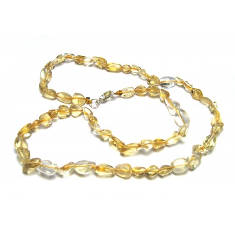 Nugget-Kette Citrin (erhitzt)