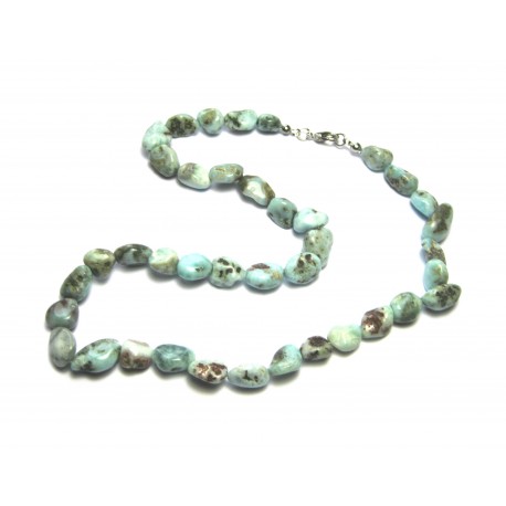 Nugget-Kette Larimar 40-42 cm