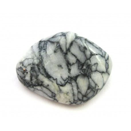 Trommelstein Pinolith (Eisblumen-Magnesit) 1 Stück