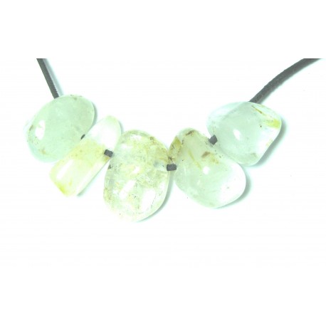 Trommelstein gebohrt Topas hell VE 5 Stück