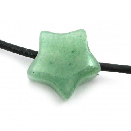 Stern gebohrt Grünquarz 15 mm