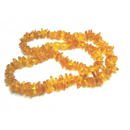 Splitterkette Bernstein hell 45 cm mit Drehverschluß