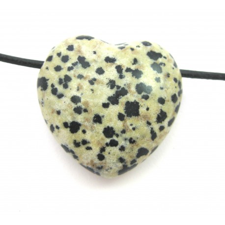 Herz gebohrt Dalmatinerstein (Aplit) 30 mm