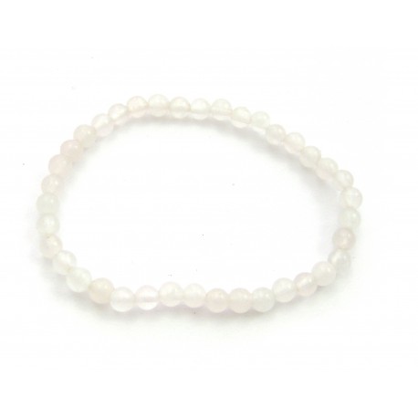 Kugel-Armband Rosenquarz hell 4 mm Kindergröße