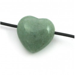 Herz gebohrt Grünquarz 20 mm