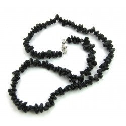Splitter-Kette Obsidian schwarz 45 cm