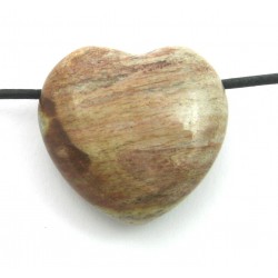 Herz gebohrt versteinertes Holz 30 mm