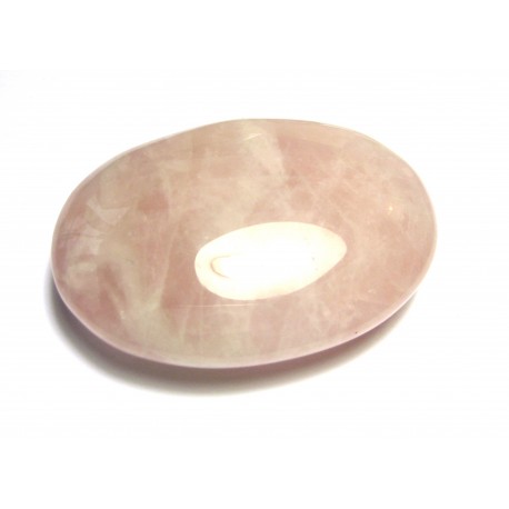 Linsenstein Rosenquarz 3 x 4,5 cm