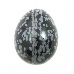 Ei Obsidian Schneeflocke 3,5 x 4,5 cm