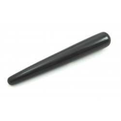 Massagegriffel Obsidian schwarz ca. 10 cm