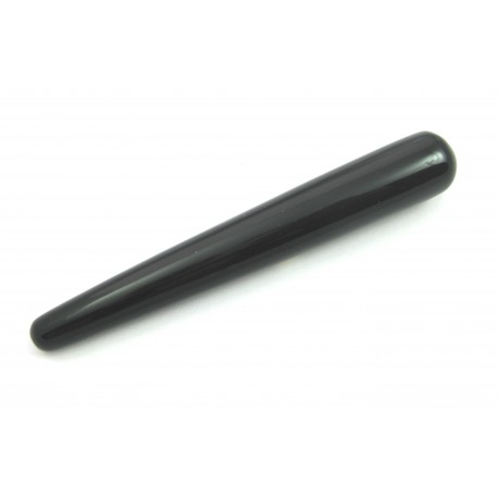 Massagegriffel Obsidian schwarz ca. 10 cm