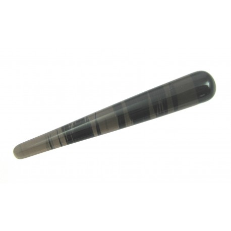 Massagegriffel Obsidian Lamellen ca. 10 cm