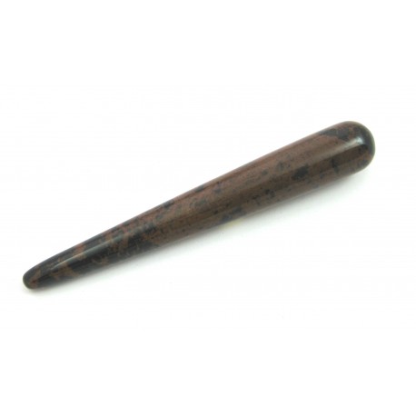 Massagegriffel Obsidian Mahagoni ca. 10 cm