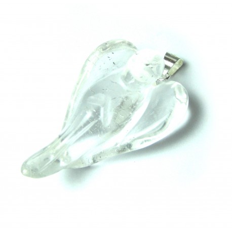 Engel-Anhänger Bergkristall 3,5 cm 925er Silber