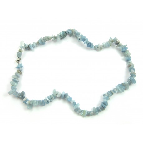 Splitterkette Aquamarin 45 cm