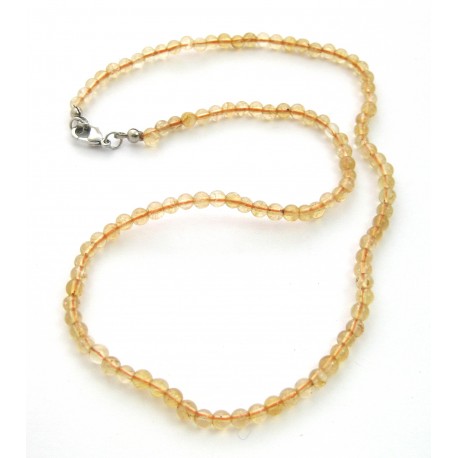 Kugel-Kette Citrin (erhitzt) 4/45