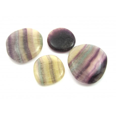 Scheibenstein Fluorit bunt mit gelb VE 500 g