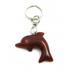 Schlüsselanhänger Delfin Carneol (erhitzt)