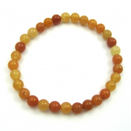 Kugel-Armband Aventurinquarz orange 6 mm