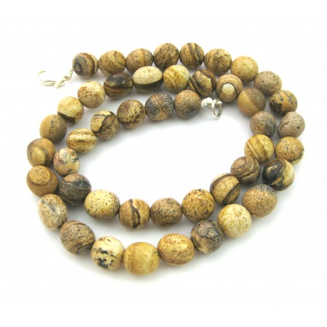 Nugget-Kette Marmor Landschafts- A 47-48 cm