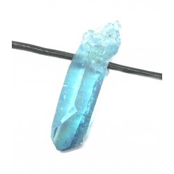 Aqua Aura (Bergkristall bedampft) Kristall gebohrt 2,5-3,5 cm