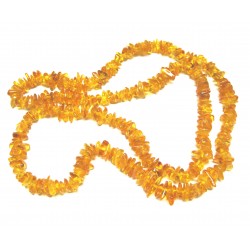 Splitterkette Bernstein hell 65 cm mit Drehverschluß