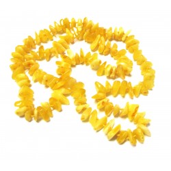 Splitterkette Bernstein milchig 65 cm