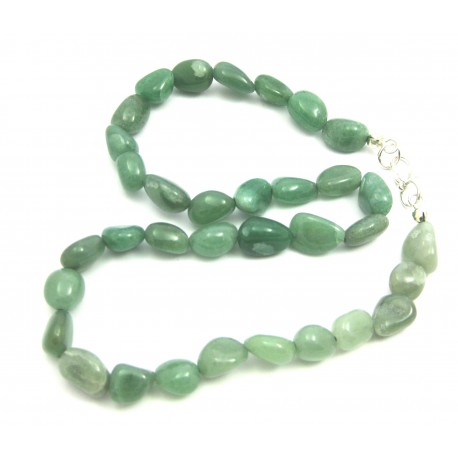 Nugget-Kette Aventurinquarz grün B
