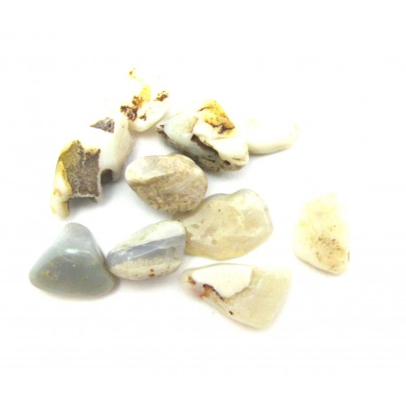 Trommelstein Opal weiß Mini 100 g