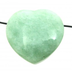 Herz gebohrt Grünquarz 35 mm