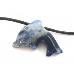 Delfin quergebohrt Sodalith 2,5 cm