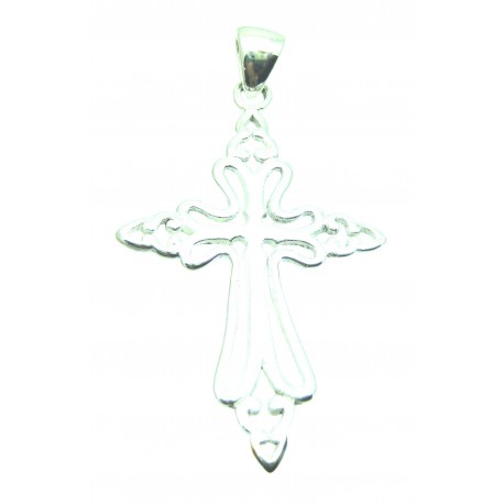 Anhänger Schleifen-Kreuz Silber 4,9 cm