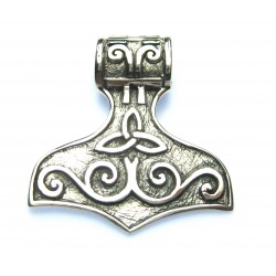 Anhänger Thors Hammer groß 35 mm 925er Silber