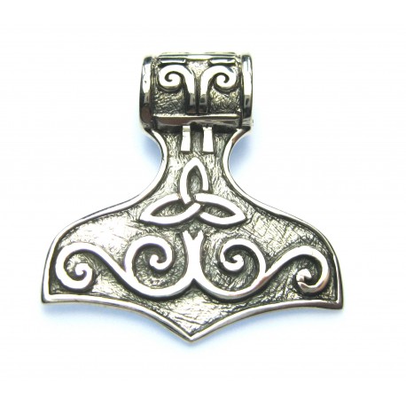 Anhänger Thors Hammer groß 35 mm 925er Silber