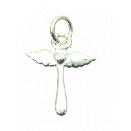 Anhänger Herz-Engel-Kreuz 2,1 cm 925er Silber
